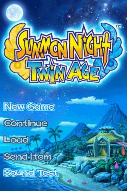 Summon Night: Twin Age Title Screen